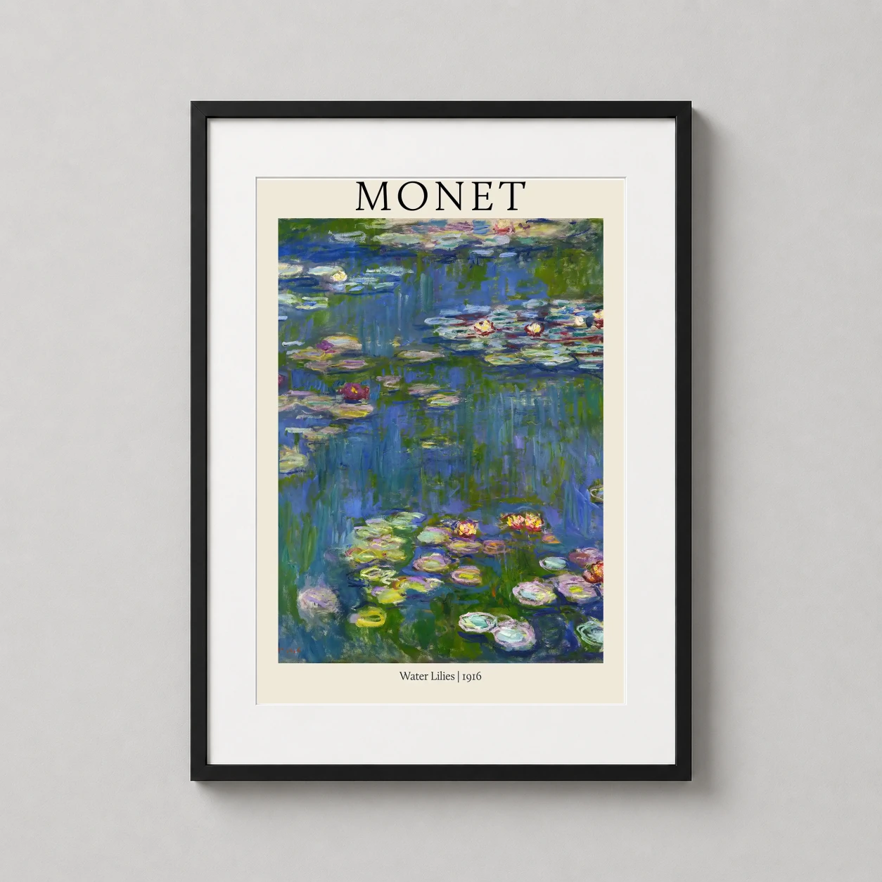 Claude Monet Water Lilies — claude Monet's 1916 Impressionist masterpiece features floating water