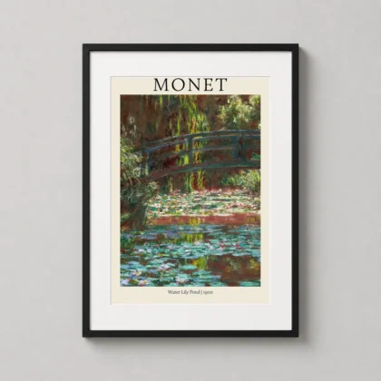 Monets Water Lily Pond 1900 Poster - Japanese woodblock print from MerchFuse