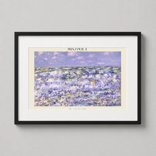Claude Monet, Waves Breaking 1881 Seascape Impressionist Art Print