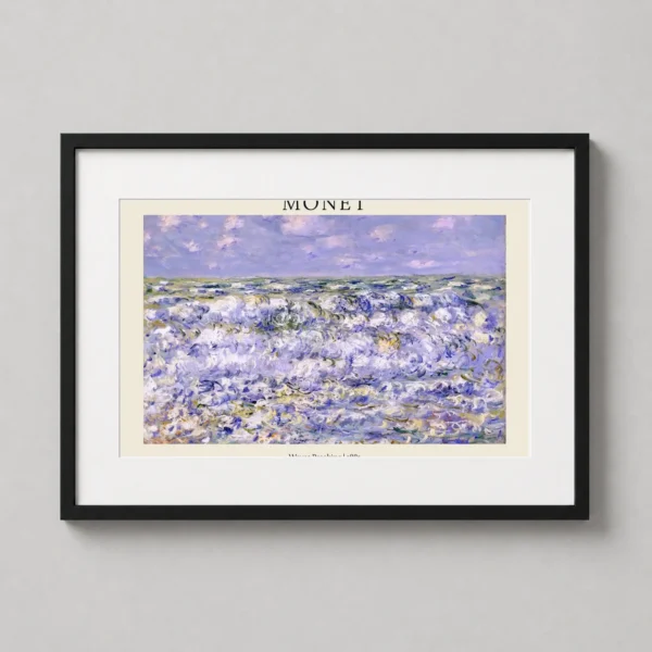 Claude Monet, Waves Breaking 1881 Seascape Impressionist Art Print