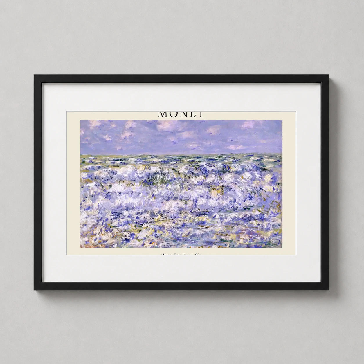 Claude Monet Waves Breaking — claude Monet's 1881 Waves Breaking features a textured palette of
