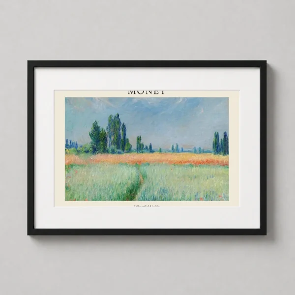 Claude Monet Wheat Field 1881 Impressionist Landscape Art Print