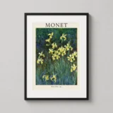 Monet Yellow Irises 1917, Giverny Impressionist Flower Art Print
