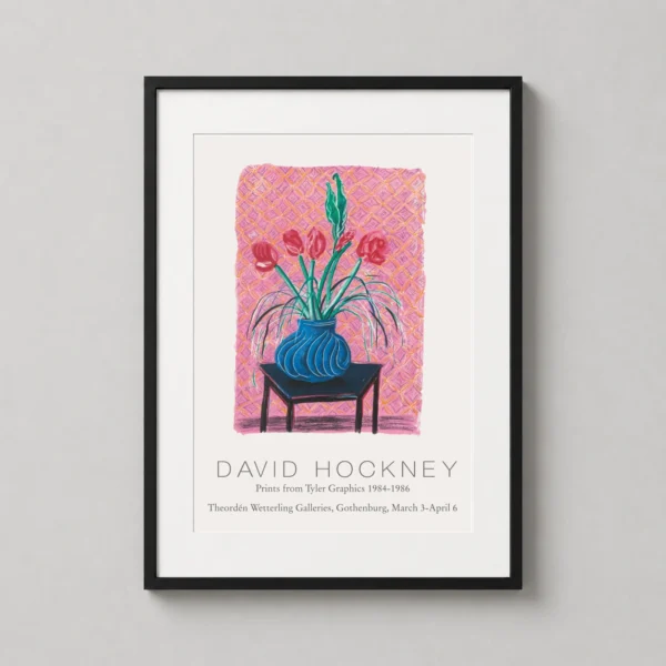 David Hockney Still Life Blue Vase Exhibition Poster Art Print