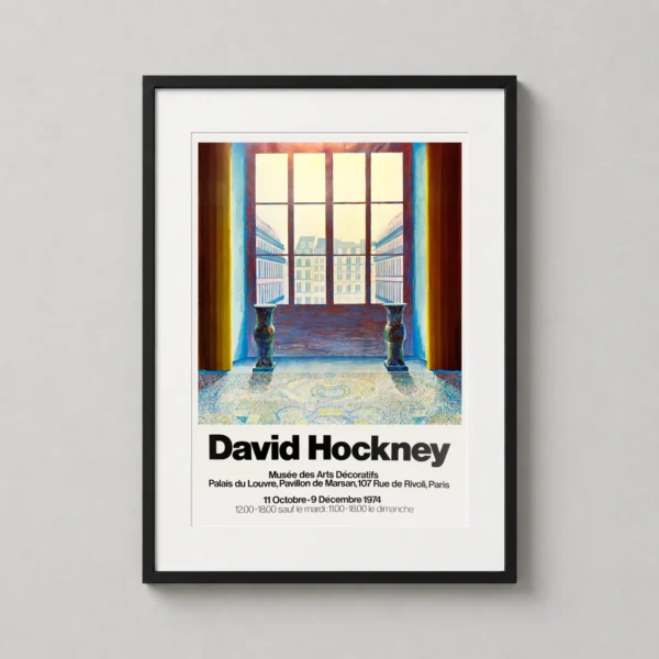 David Hockney 1974 Paris Exhibition Musée des Arts Décoratifs Art Print
