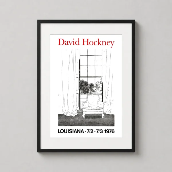 David Hockney Louisiana Museum Exhibition 1976 Interior Art Print