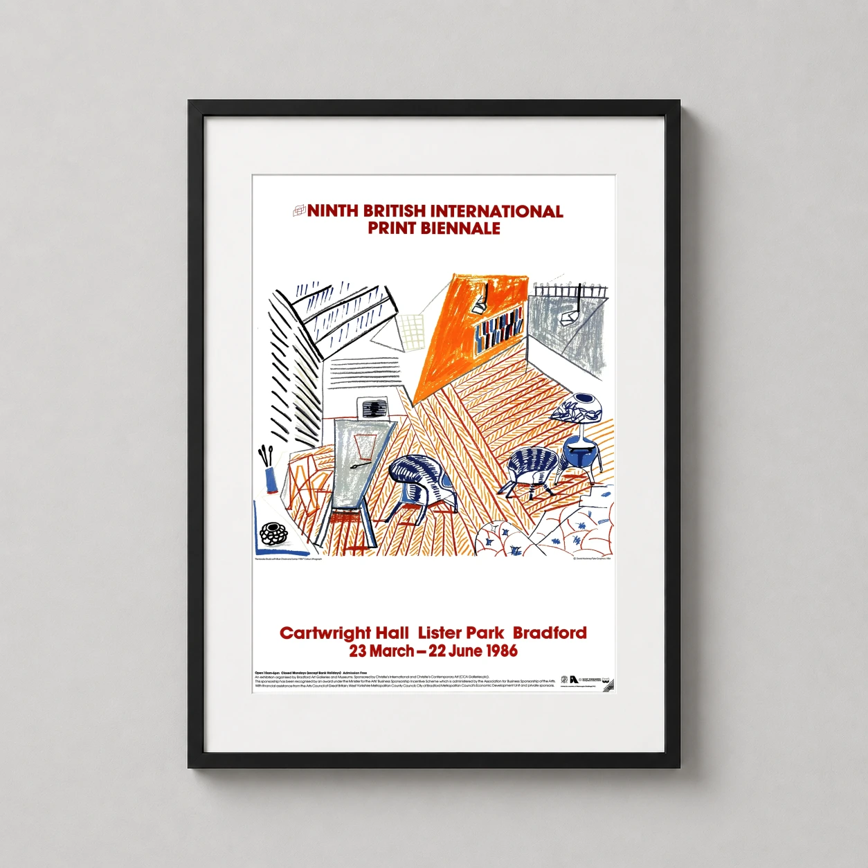David Hockney Pembroke Chairs — this modern art print features David Hockney's Pembroke Studio