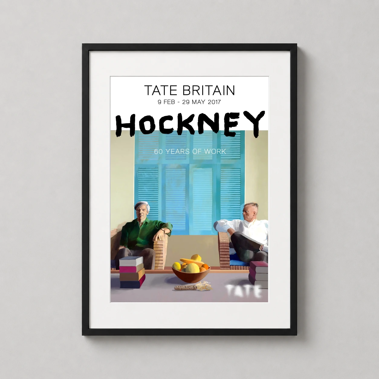 David Hockney Tate Britain — this David Hockney Tate Britain exhibition poster features a bright