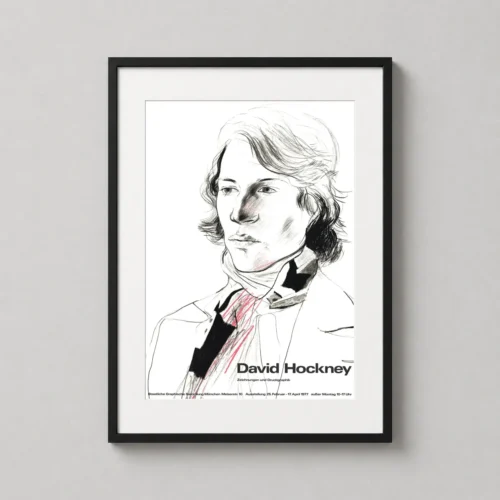 David Hockney 1977 Munich Exhibition Portrait Art Print