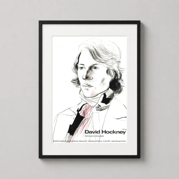 David Hockney 1977 Munich Exhibition Portrait Art Print