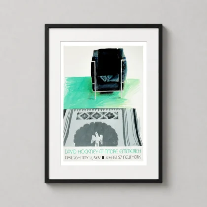 David Hockney Chair Rug Exhibition Poster - fine art print from MerchFuse