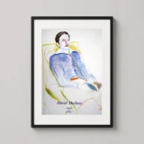 David Hockney Dessins et Gravures Man in Blue Shirt Art Print