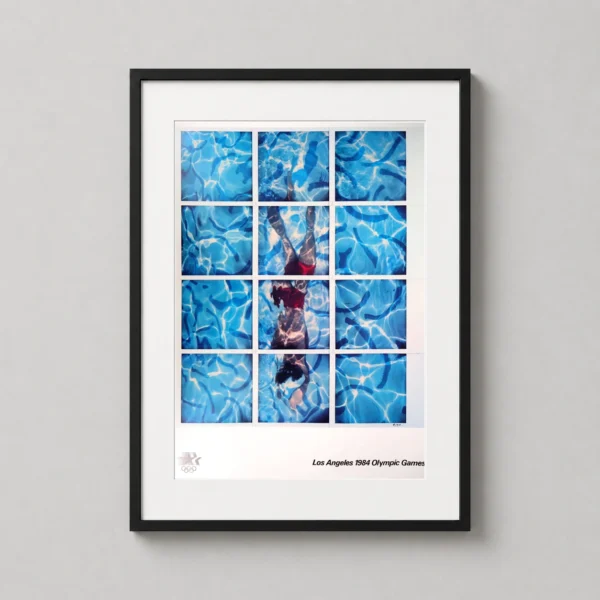 Los Angeles 1984 Olympics Swimmer Photo Grid Photography Print