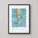 David Hockney Munich 1972 Olympics The Diver Art Print