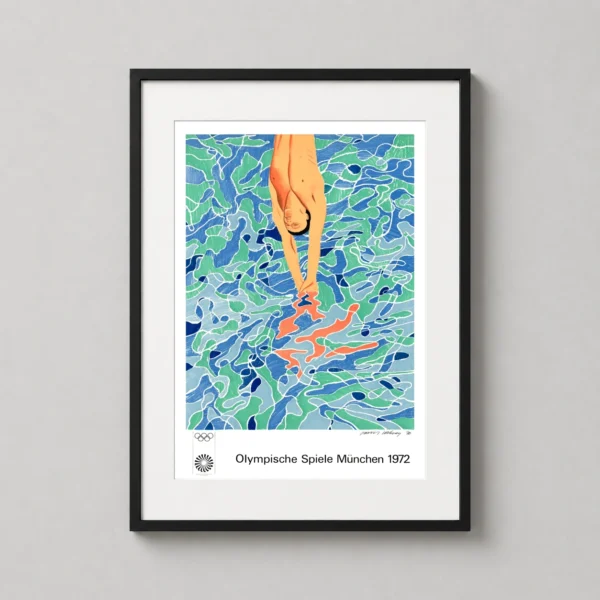 David Hockney Munich 1972 Olympics The Diver Art Print