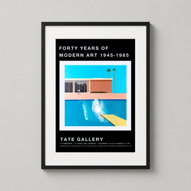 David Hockney A Bigger Splash Tate Gallery Exhibition Art Print