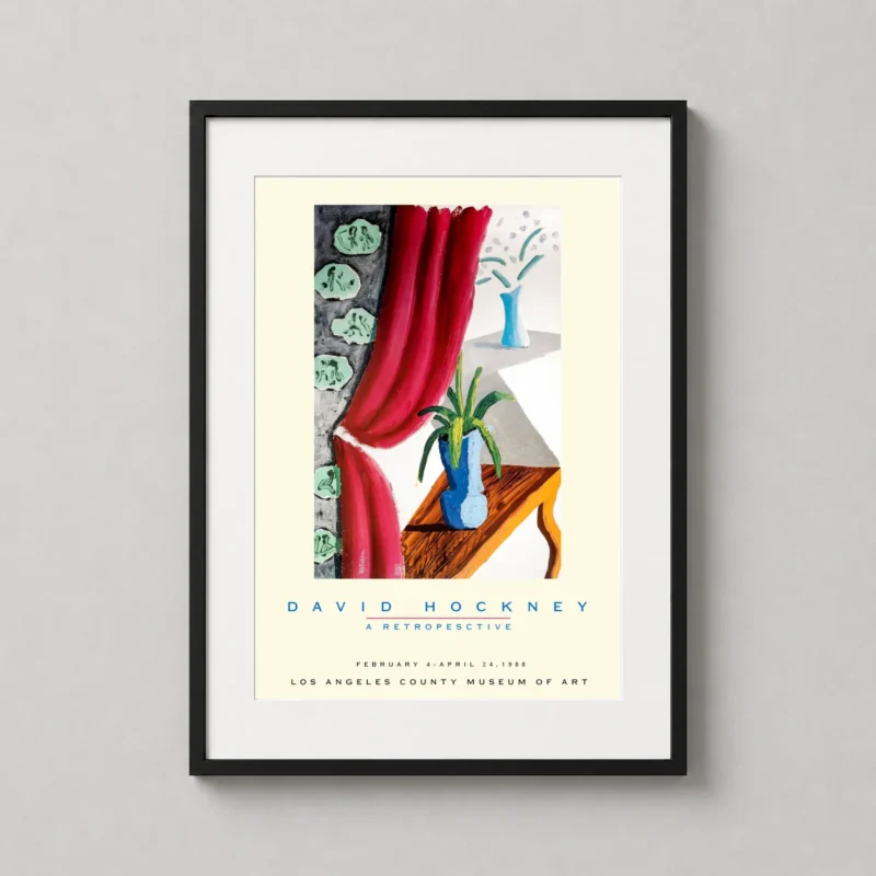 David Hockney 1988 Retrospective LACMA Exhibition Art Print