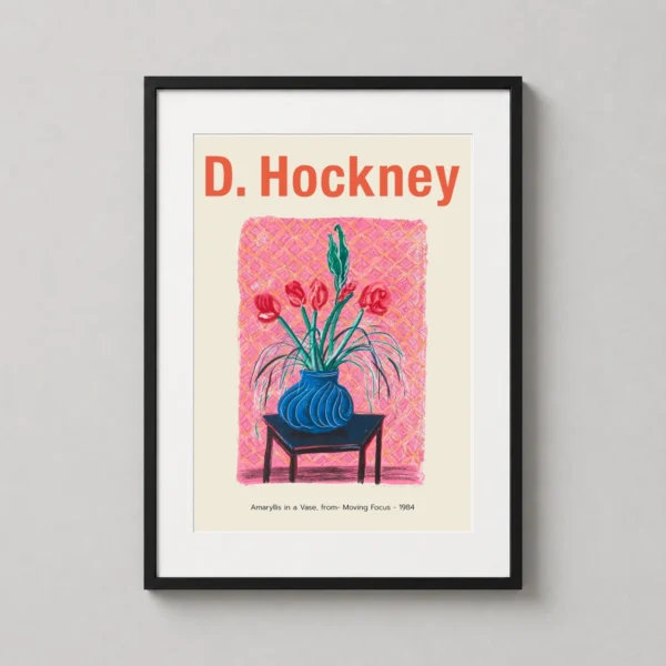 David Hockney Amaryllis in a Vase Moving Focus 1984 Art Print