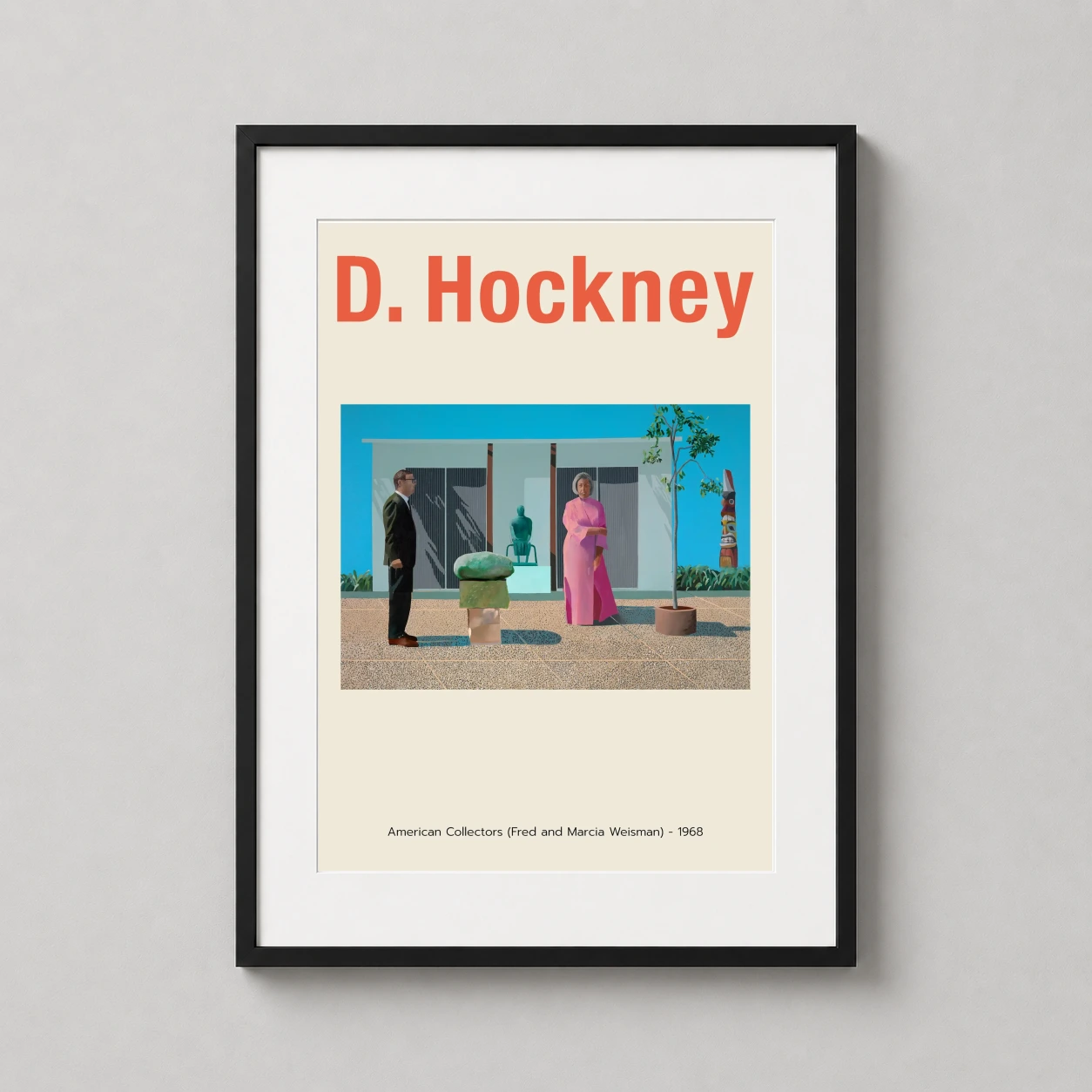 David Hockney Collectors Fred — this 1968 Hockney print features the Weismans in their sculpture