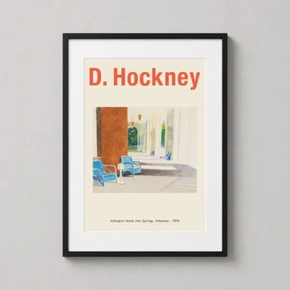 David Hockney Arlington Hotel – Hot Springs, Arkansas 1976 print for gallery wall display by MerchFuse