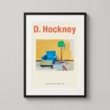 David Hockney Armchair Table and Lamp 1972 Exhibition Art Print