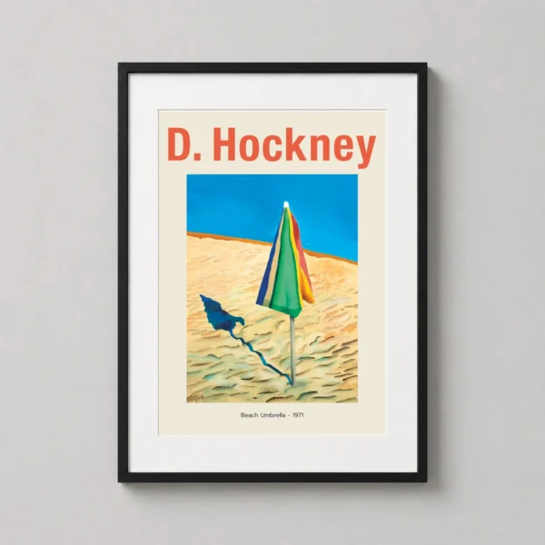 David Hockney Beach Umbrella 1971 Exhibition Art Print