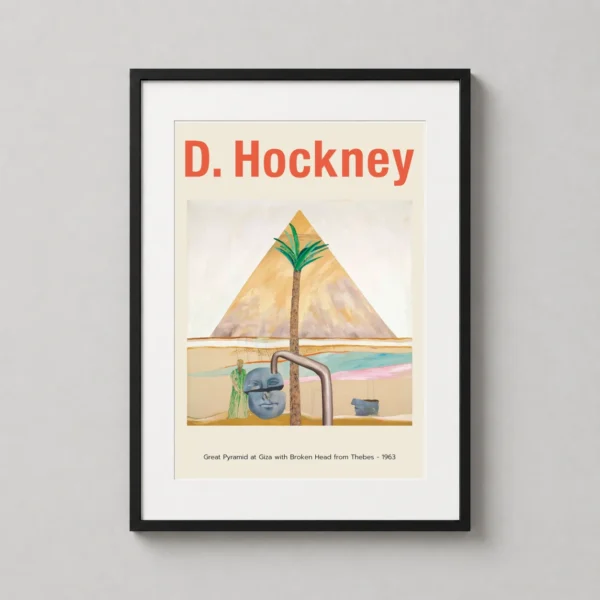 Great Pyramid at Giza with Broken Head from Thebes Art Print