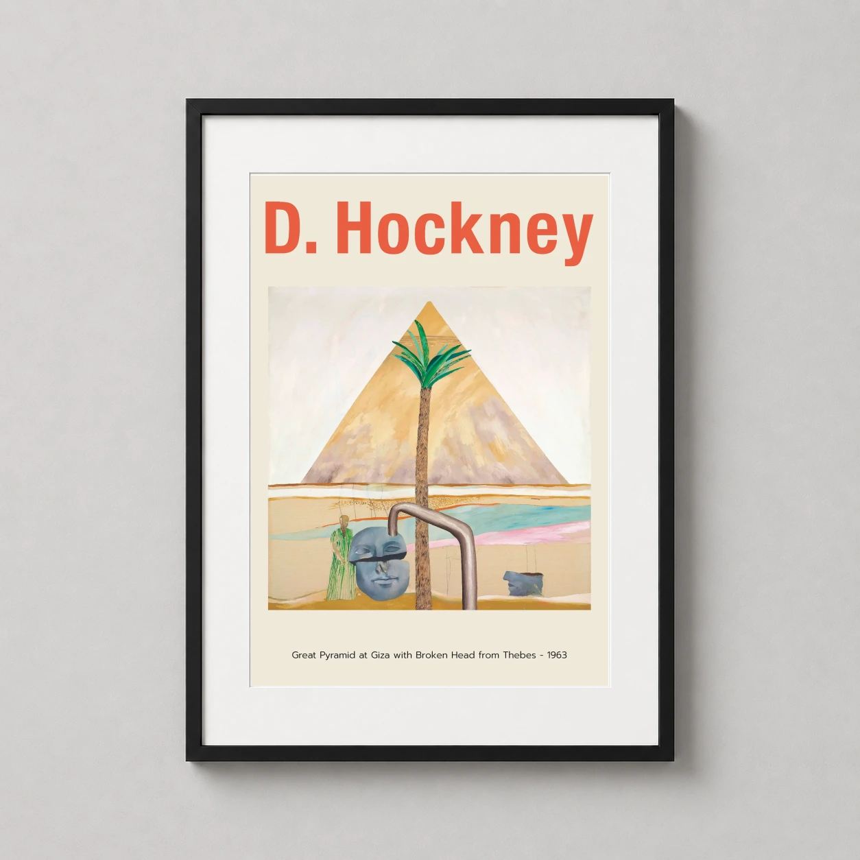 Great Pyramid Giza Broken — this David Hockney exhibition print features the Great Pyramid of Giza