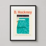 David Hockney Green Pool with Diving Board and Shadow Art Print