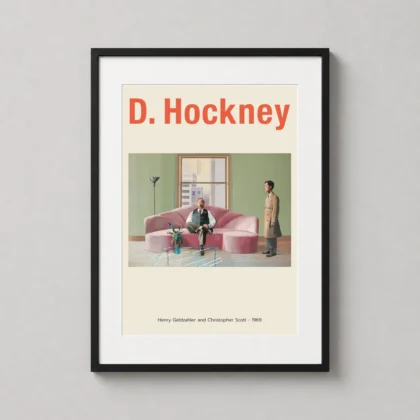 MerchFuse David Hockney Henry Geldzahler 1969 poster with poster art character