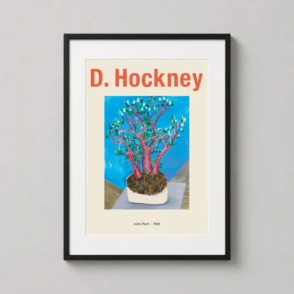 David Hockney Jade Plant Botanical – 1988 Botanical Pop poster for gallery wall display by MerchFuse