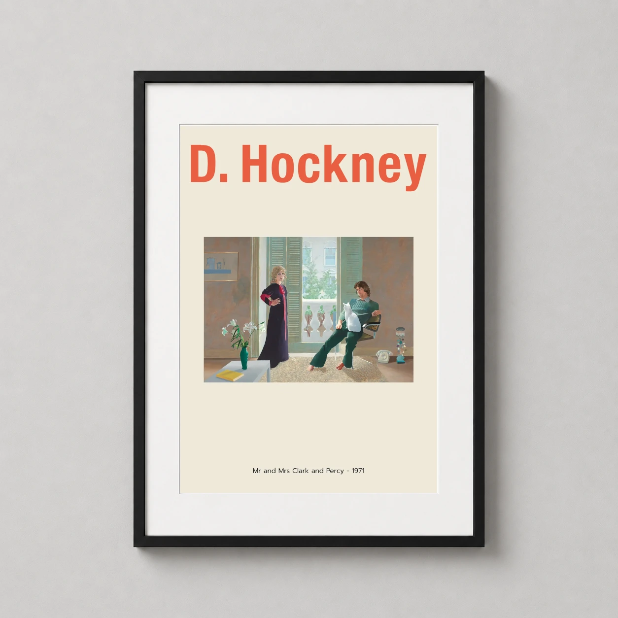 Mr Mrs Clark Percy — high-quality art print of David Hockney’s 1971 painting featuring Ossie
