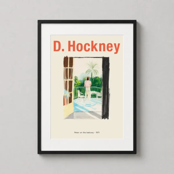 Peter on the Balcony 1971 David Hockney Exhibition Art Print