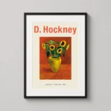 David Hockney Sunflowers In a Yellow Vase 1996 Exhibition Art Print