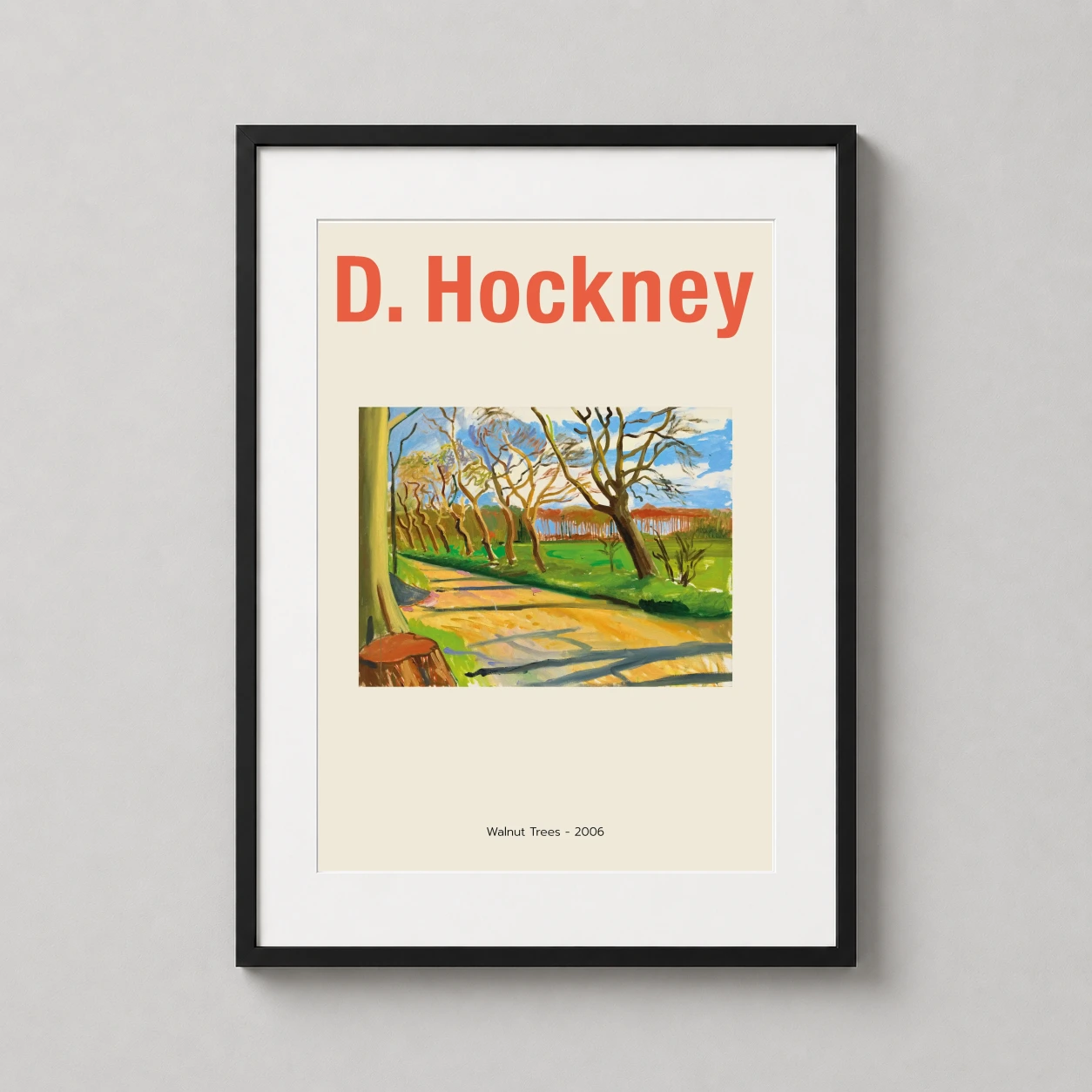 David Hockney Walnut Trees — vibrant art print featuring David Hockney's Walnut Trees (2006)