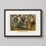 Edgar Degas, A Woman Seated beside a Vase of Flowers Art Print