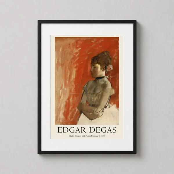 Ballet Dancer with Arms Crossed 1872 by Edgar Degas Art Print