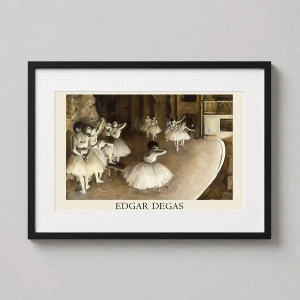 Edgar Degas, Ballet Rehearsal on Stage 1874 Art Print