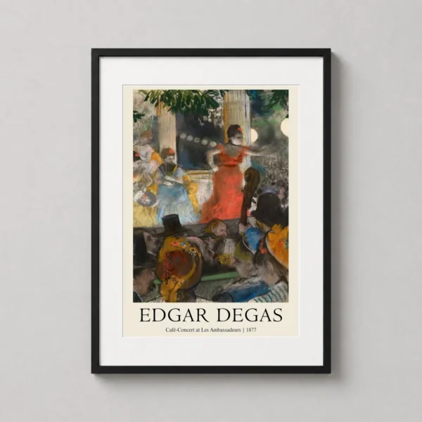 Edgar Degas Café-Concert at Les Ambassadeurs 1877 Art Print