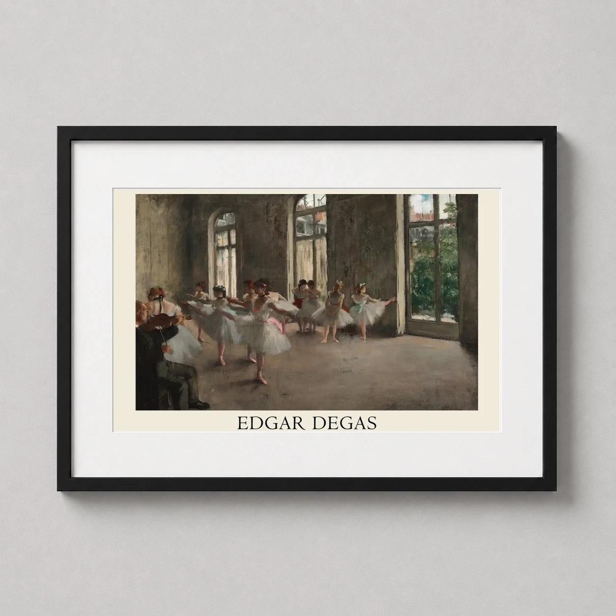 Edgar Degas Rehearsal 1878 — impressionist masterpiece by Edgar Degas featuring ballet dancers in