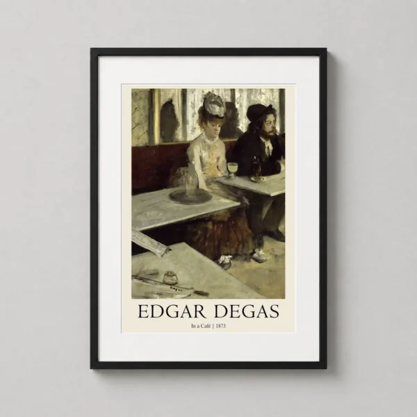 Edgar Degas In a Café L'Absinthe 1873 Impressionist Version 3 Art Print