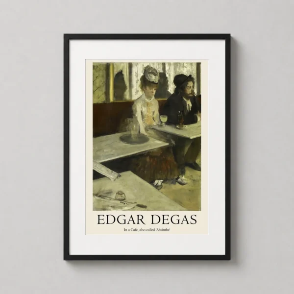 Edgar Degas In a Cafe Absinthe Impressionist Art Print