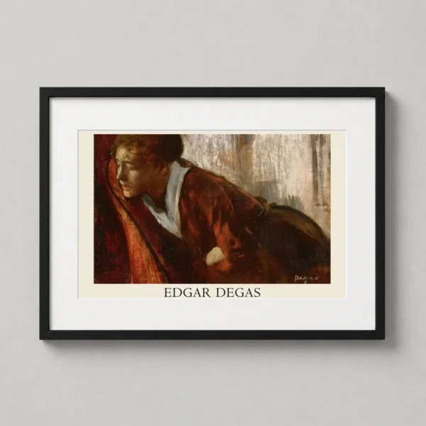 Edgar Degas Melancholy 1860 Impressionist Portrait Art Print