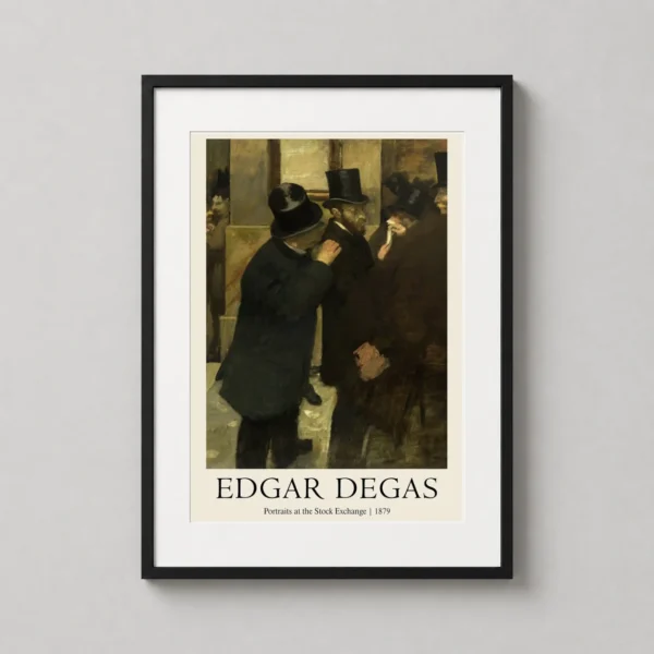 Edgar Degas Portraits at the Stock Exchange 1879 Museum Art Print