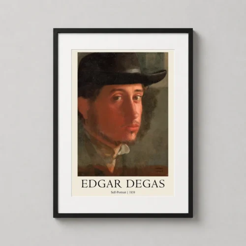 Edgar Degas Self-Portrait 1858 Impressionist Art Print