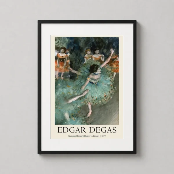 Edgar Degas Swaying Dancer in Green 1879 Impressionist Art Print