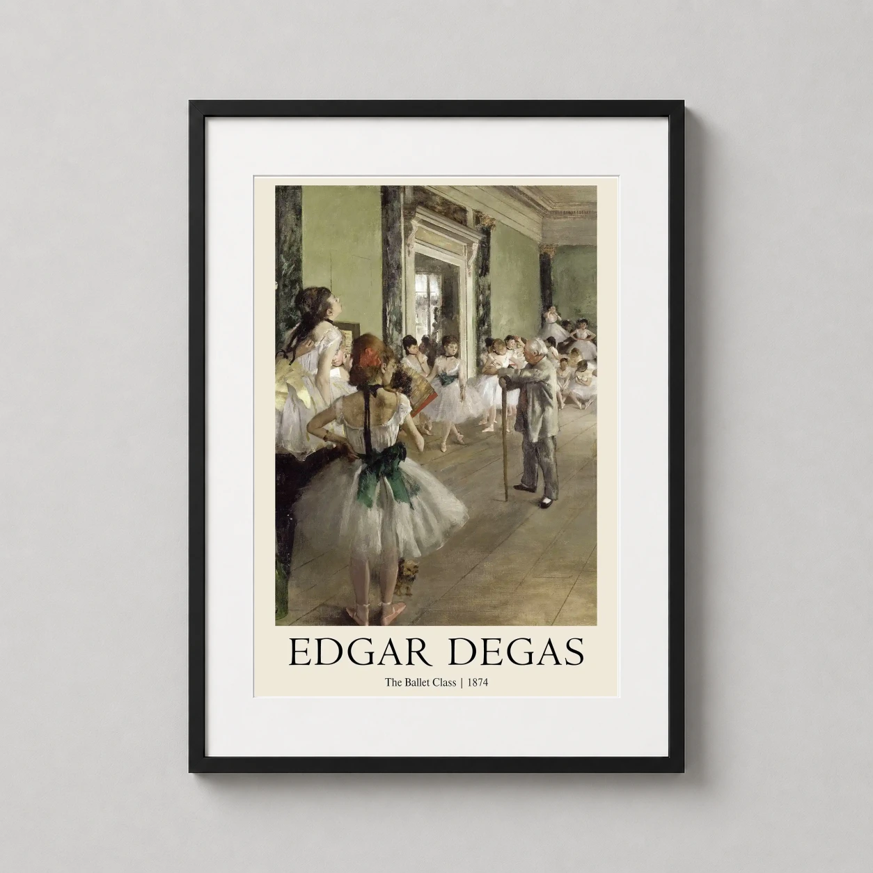 Edgar Degas Ballet Class — this Impressionist art print features Degas' 1874 masterpiece depicting