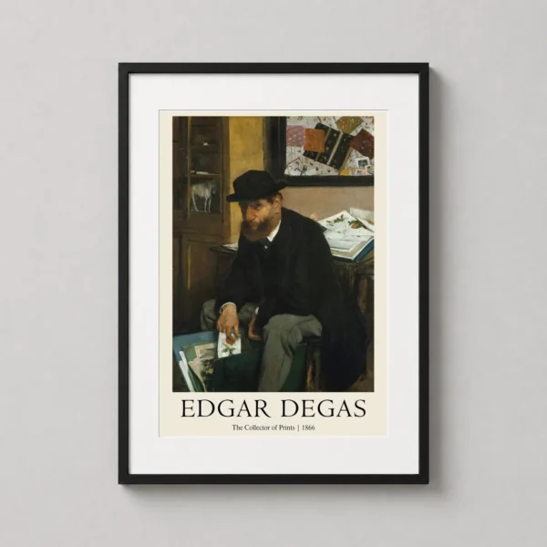 Edgar Degas The Collector of Prints, Impressionist 1866 Art Print