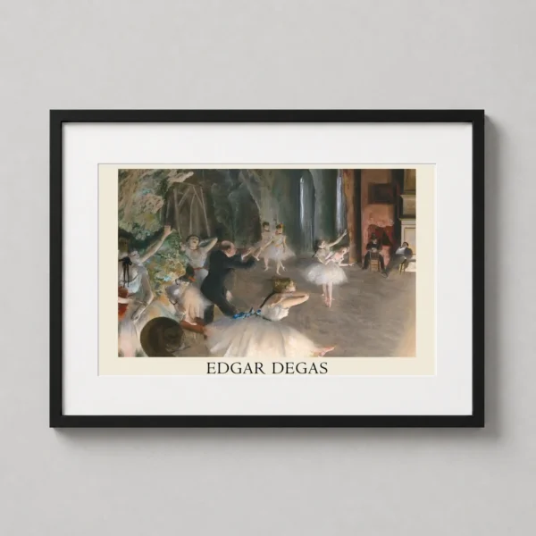 Edgar Degas The Rehearsal Onstage 1874 Ballet Dancers Art Print