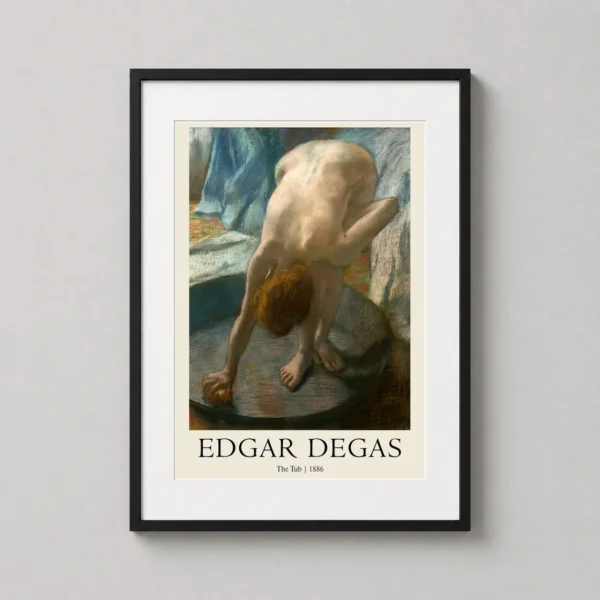 The Tub 1886 by Edgar Degas, Impressionist Wall Art Print